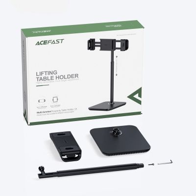 11. Acefast teleskopowy uchwyt do telefonu i tabletu (135-230mm szer.) na biurko 360° czarny (E4 black)