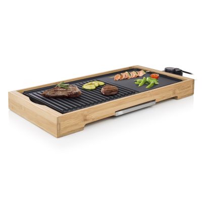 2. Tristar BP-2641 grill Gril Blad Prąd elektryczny Bambusowy, Czarny 2200 W