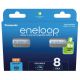 PANASONIC ENELOOP AAA 800 mAh 8 szt