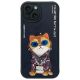 Etui Nimmy Glasses Cool Cat na iPhone 15 - czarne