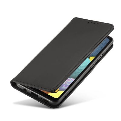 8. Magnet Card Case etui do Samsung Galaxy A12 5G pokrowiec portfel na karty kartę podstawka czarny
