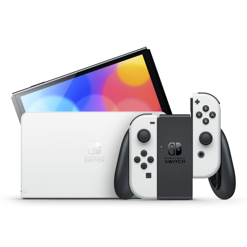 24. Nintendo Switch OLED przenośna konsola do gier 17,8 cm (7") 64 GB Ekran dotykowy Wi-Fi Czarny, Biały