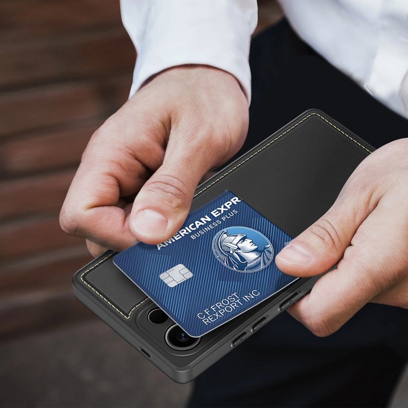 3. Etui Dux Ducis Rafi II na Samsung Galaxy S25 Ultra z podstawką i portfelem - czarne