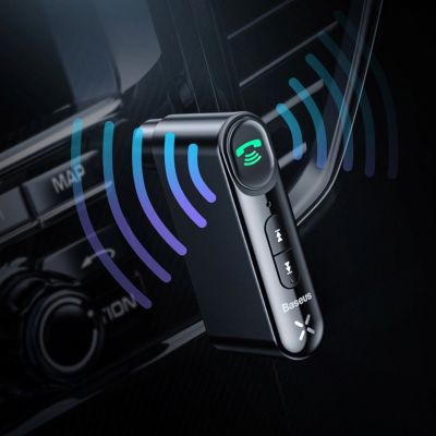 9. Transmiter Bluetooth AUX Baseus BSBA-02 (Overseas Edition) - czarny