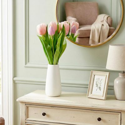 7. BUKIET 7 TULIPANÓW RÓŻOWYCH 31CM JAK ŻYWYCH DEKORACJA WIOSENNA