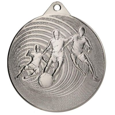 9. MEDAL METALOWY PIŁKA NOŻNA FI 70 MMC3070 - SREBRNY