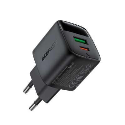 2. Ładowarka sieciowa Acefast A116 GaN PD 35W USB-A USB-C z wyświetlaczem - czarna