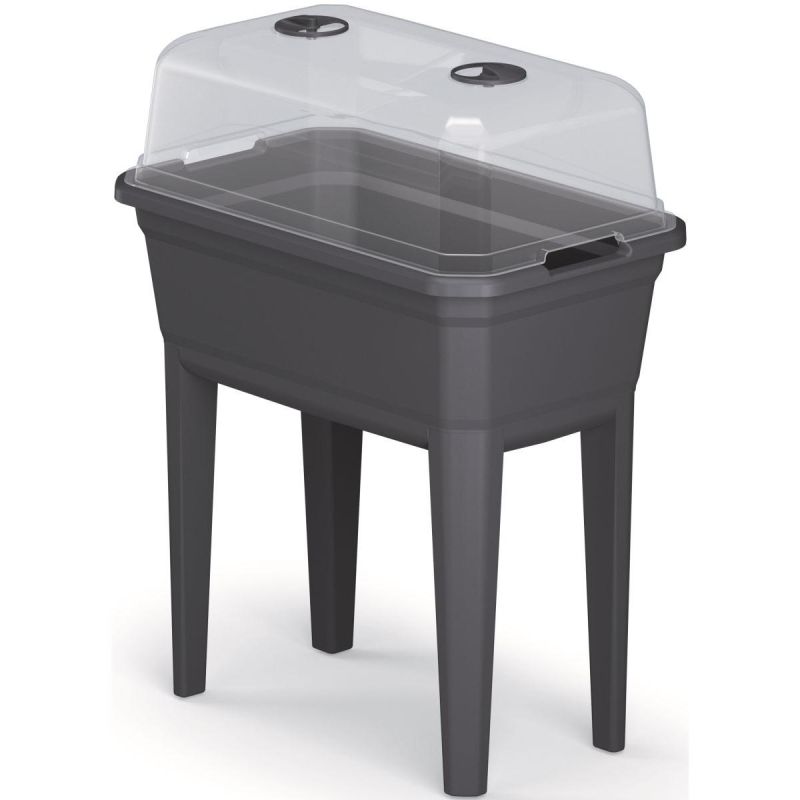 38. SZKLARNIA STOJĄCA ROZSADNIK RESPANA SET ECOLINE 59,6x36,8x75,3CM ANTRACYT