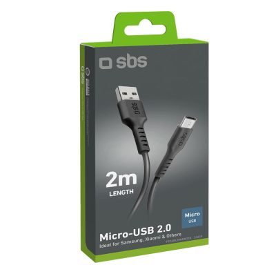 3. Kabel SBS TECABLEMICRO2K USB-A - Micro-USB 2 m - czarny