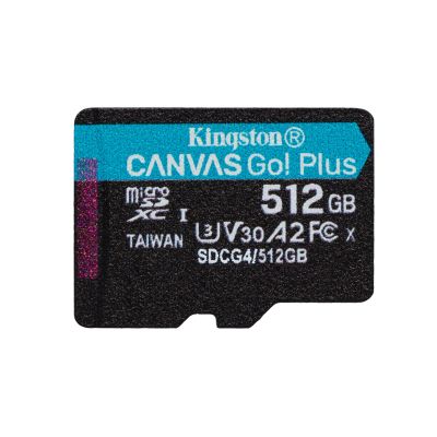 2. KINGSTON microSDXC Canvas Go Plus 512GB + Adapter