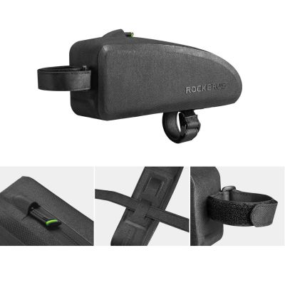 3. Torba Rockbros AS-019 rowerowa na ramę wodoodporna 1.5 l - czarna