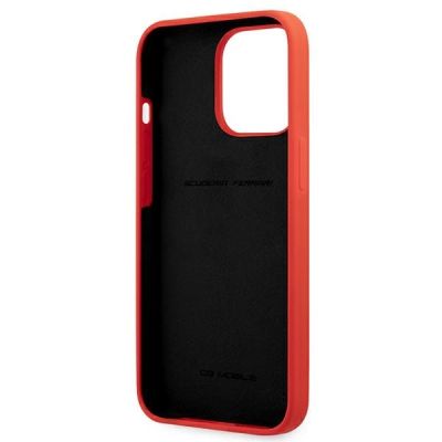 7. Etui Ferrari Silicone na iPhone 13 Pro Max - czerwone