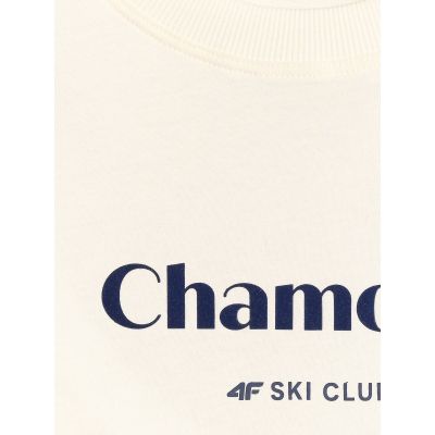 8. T-shirt loose z nadrukiem damski 4F 4FRAW25TTSHF3409-12S