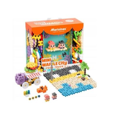 7. Klocki konstrukcyjne Marioinex Mini Waffle - City: Food Truck, 148 elementów