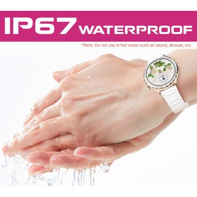 15. Smartwatch Damski Rubicon RNCF02-1 Srebrno-Srebrny + Czarny Silikonowy Pasek