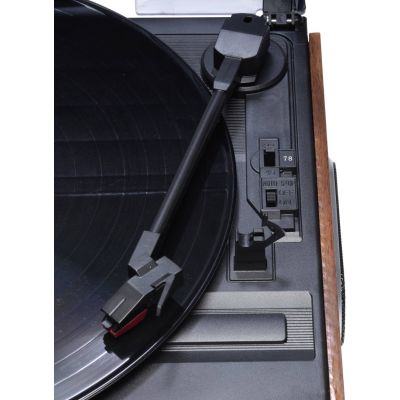 2. Gramofon retro Denver VPR-190MK2 z radiem i wbudowanymi głośnikami