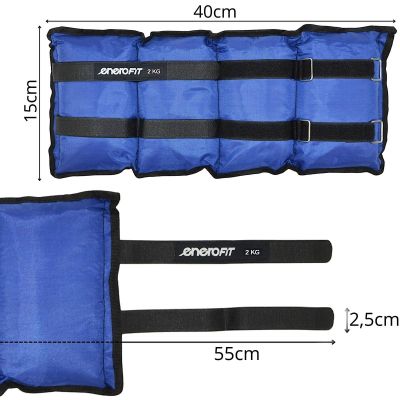 10. OBCIĄŻENIE NA PRZEGUBY NIEBIESKIE 4KG (2x2KG) ENERO FIT