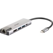 Adapter D-Link DUB-M520 - Przewodowy - Thunderbolt 3 - 60 W - 10,100,1000 Mbit/s - IEEE 802.3 - IEEE 802.3ab - IEEE 802.3az - IEEE 802.3u - IEEE 802.3x - Aluminium