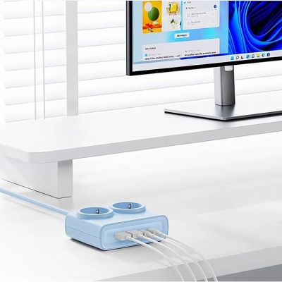 2. Listwa zasilająca Orico PDC25 25W 6w1 2x AC + 2x USB-A + 2x USB-C - niebieska