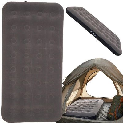 MATERAC FLOKOWANY 1-OSOBOWY SZARY 191x99x22CM 24638