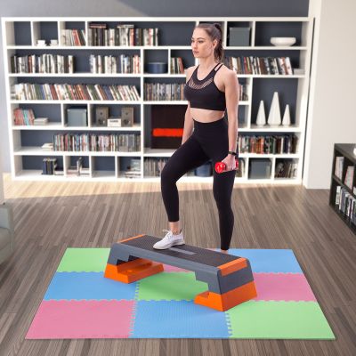 9. Mata puzzle Multipack One Fitness MP10 zielono-niebiesko-czerwone 9 elementów 10 mm