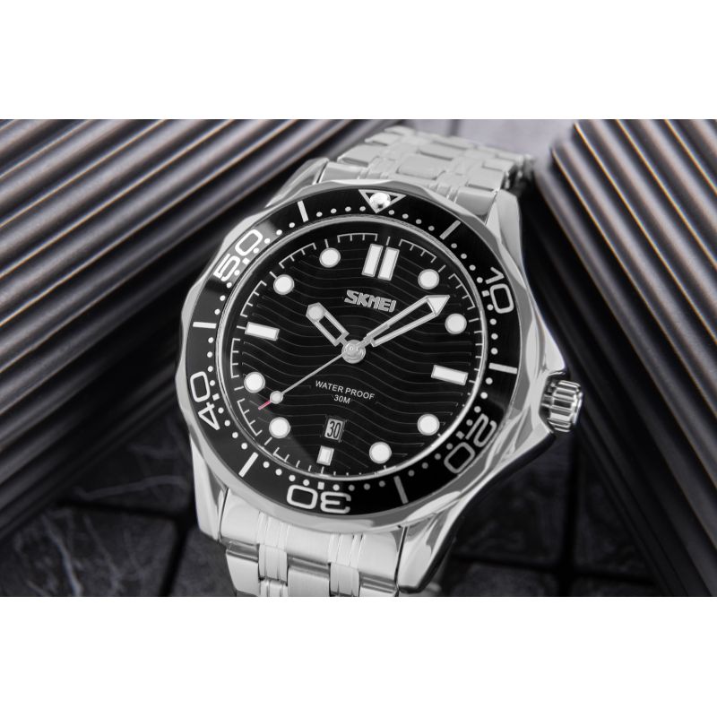 7. Zegarek Męski Skmei 9276SISIBK + BOX