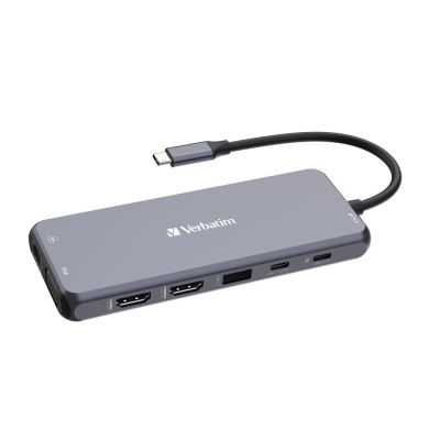 5. Adapter Verbatim CMH-14 USB Type-C 5000 Mbit/s Srebrny