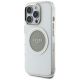 2. Etui Guess IML Metal Colored Circle Classic Logo MagSafe na iPhone 16 Pro - szare