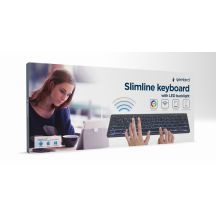 Gembird KB-BTRGB-01-DE klawiatura Uniwersalne Bluetooth QWERTZ Niemiecki Czarny