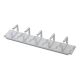 Organizator kablowy 19" 2U, 5x uchwyty stalowe, 85x60 mm, szary