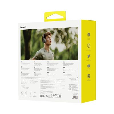 8. Słuchawki bezprzewodowe Baseus Bass 35 Max (szary)