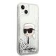 4. Etui Karl Lagerfeld Glitter Karl's Head na iPhone 14 Plus - srebrne