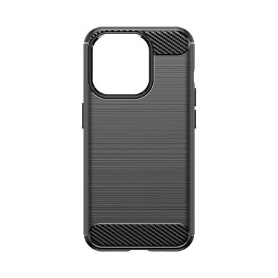 2. Elastyczne etui wzór karbon do iPhone 15 Pro Carbon Case - czarne
