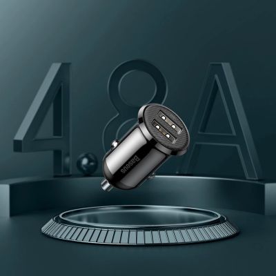 12. Baseus Grain Pro ładowarka samochodowa 2x USB 4,8 A biały (CCALLP-02)