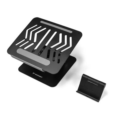 3. Podstawka pod laptopa, tablet Wozinsky WRS-CPY84SB 360 aluminiowa + Gratis! podstawka do smartfona - czarna