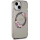 4. Etui Guess IML Flowers Wreath MagSafe na iPhone 15 / 14 / 13 - czarne