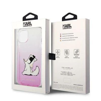 8. Etui Karl Lagerfeld Choupette Fun na iPhone 14 Plus - różowe