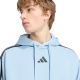 4. Bluza męska adidas Essentials 3-Stripes Fleece Hoodie błękitna KY4170
