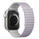 3. Pasek Uniq Revix na Apple Watch 1/2/3/4/5/6/7/8/SE/SE2/Ultra 42/44/45/49mm - liliowo-biały