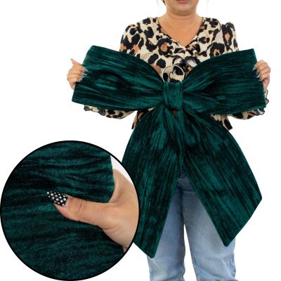 23. KOKARDA DEKORACYJNA ZIELONA 57x63x3CM MICA