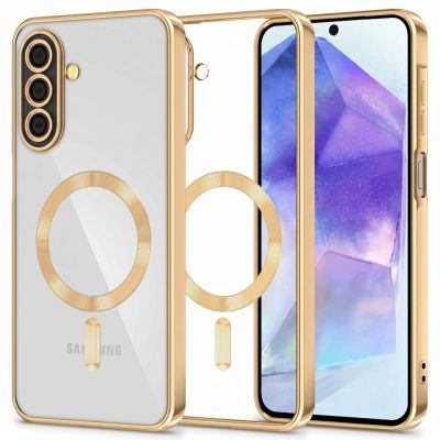 Etui Tech-Protect MagFlex MagSafe na Samsung Galaxy A27 5G - przezroczysto-złote