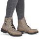 12. Botki damskie ocieplane workery pepitka beżowe Rieker 72617-60