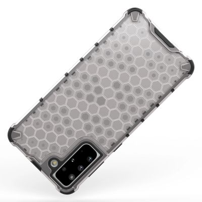 6. Honeycomb etui pancerny pokrowiec z żelową ramką Samsung Galaxy S21+ 5G (S21 Plus 5G) przezroczysty