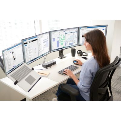 10. Kensington Podwójne ramię SmartFit One-Touch do monitora, z regulacją wysokości