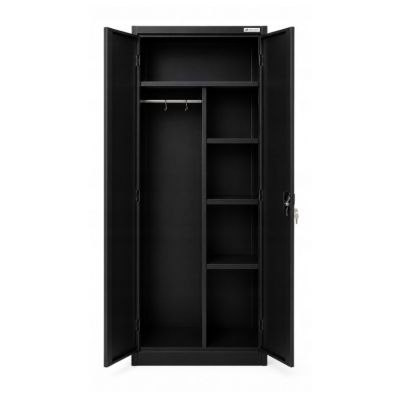 3. Iron Mate Szafa Gospodarcza Metalowa SATURN 185x90x45 Czarna RAL9005
