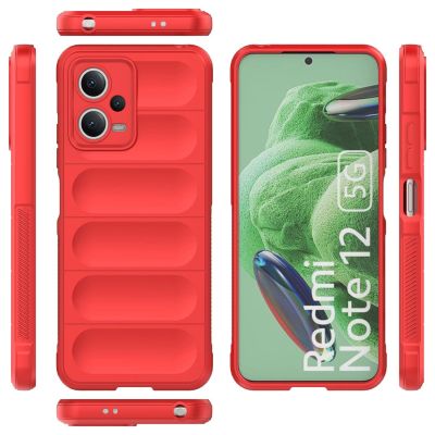 2. Magic Shield Case etui do Xiaomi Redmi Note 12 5G / Poco X5 5G elastyczny pancerny pokrowiec czerwone