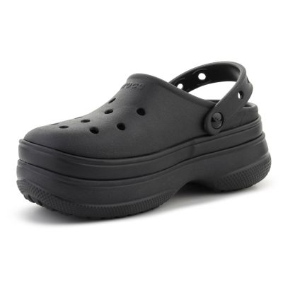 3. CROCS CLASSIC STACKED CLOG BLACK/BLACK 211355-060
