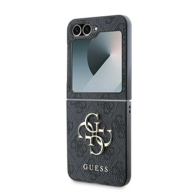 6. Etui Guess Leather 4G Metal Logo na Samsung Galaxy Z Flip 6 - czarne