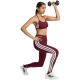 6. Legginsy damskie adidas Optime Essentials Workout 3-Stripes 7/8 bordowe KT3772