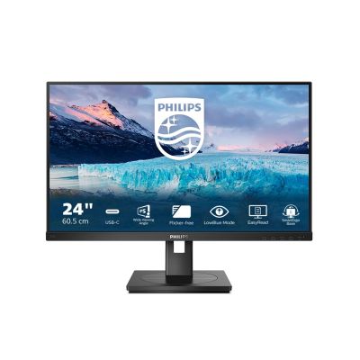 37. Philips S Line 243S1/00 monitor komputerowy 60,5 cm (23.8") 1920 x 1080 px Full HD LCD Czarny